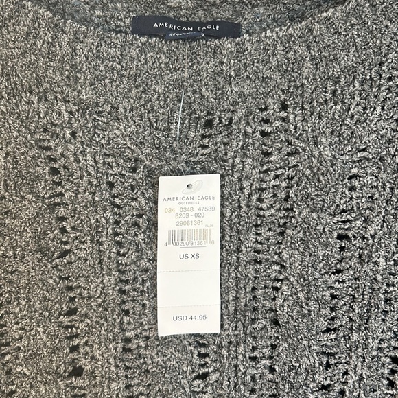 AMERICAN Eagle NWT Gray chenille sweater XS - Picture 2 of 4
